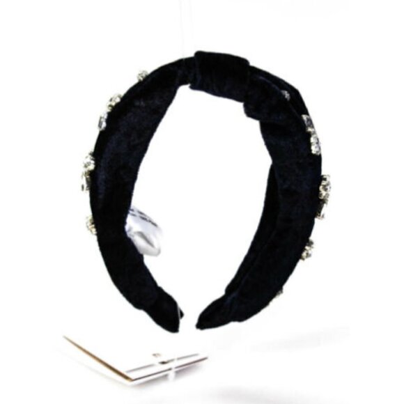 Hemant 7 Nandita Crystal Velvet Headband Blue Navy main image 5